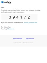 Email Inspiration from Cisco Webex