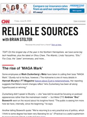 Email Inspiration from CNN Reliable Sources