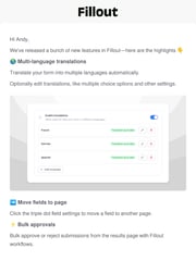 Email Inspiration from Dominic from Fillout