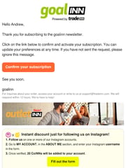 Email Inspiration from Goalinn