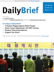 Email Inspiration from HRW's Daily Brief