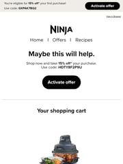 Email Inspiration from Ninja Kitchen