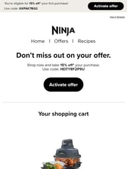 Email Inspiration from Ninja Kitchen