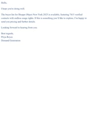 Email Inspiration from Priya Reyes