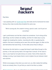 Email Inspiration from Rachel from Brand Hackers