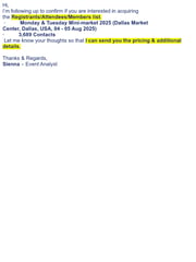 Email Inspiration from Sienna Monroe