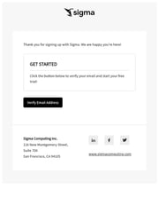 Email Inspiration from Sigma Computing