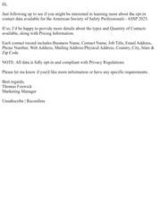 Email Inspiration from Thomas Fenwick
