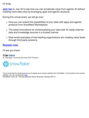 Email Inspiration from Tom Gray