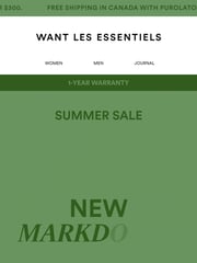 Email Inspiration from WANT Les Essentiels