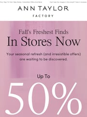 Email Inspiration from Ann Taylor Factory