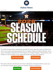 Email Inspiration from astros.com