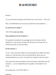 Email Inspiration from La Vie est Belt