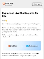 Email Inspiration from LiveChat