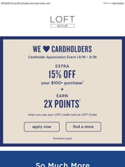 Email Inspiration from LOFT Outlet