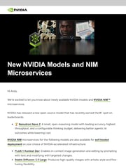 Email Inspiration from NVIDIA API Catalog Team