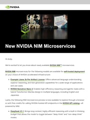Email Inspiration from NVIDIA API Catalog Team