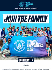 Email Inspiration from Official Supporters Club