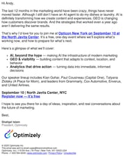 Email Inspiration from Shafqat Islam