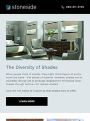 Email Inspiration from Stoneside Blinds & Shades