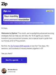 Email Inspiration from The Zip Team
