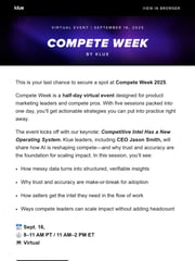 Email Inspiration from Alex from Klue