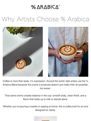 Email Inspiration from % ARABICA
