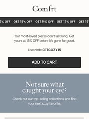 Email Inspiration from Comfrt