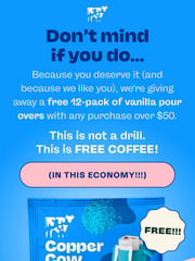 Email Inspiration from Copper Cow Coffee