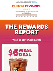 Email Inspiration from Dunkin' Rewards