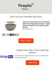 Email Inspiration from Firepits Direct