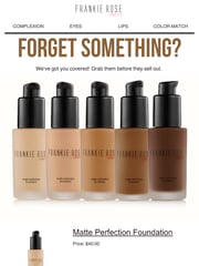 Email Inspiration from Frankie Rose Cosmetics