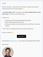 Email Inspiration from Kyle Standaert