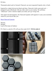 Email Inspiration from Morgan at Cadence