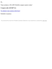 Email Inspiration from Perbelle Cosmetics