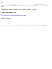 Email Inspiration from Perbelle Cosmetics