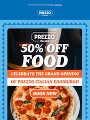 Email Inspiration from Prezzo Italian