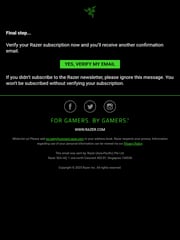 Email Inspiration from Razer