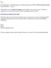 Email Inspiration from Sarah from Recoop