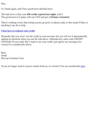 Email Inspiration from Sarah from Recoop