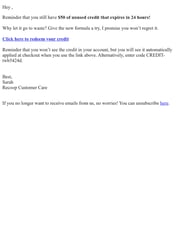 Email Inspiration from Sarah from Recoop