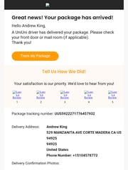 Email Inspiration from Uniexpress Admin
