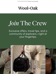 Email Inspiration from Wool & Oak