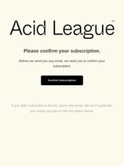 Email Inspiration from Acid League