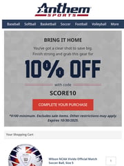 Email Inspiration from Anthem Sports