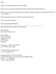 Email Inspiration from Casa-Padrino