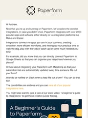 Email Inspiration from Dean from Paperform