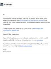 Email Inspiration from Intercom