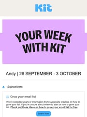 Email Inspiration from Kit