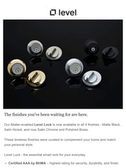 Email Inspiration from Level Home